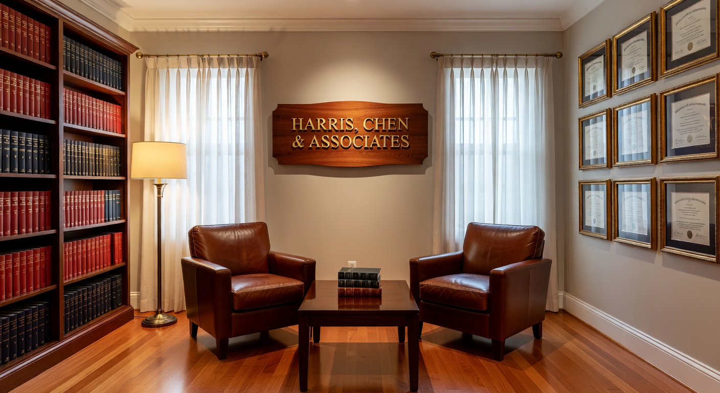 Адвокат ҳуҷҷатҳои парвандаи паноҳандагиро бо муштарӣ дар идораи ҳуқуқӣ баррасӣ мекунад